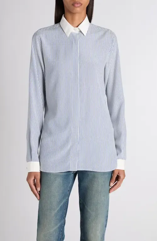 Stripe Silk Button-Up Shirt by TOM FORD