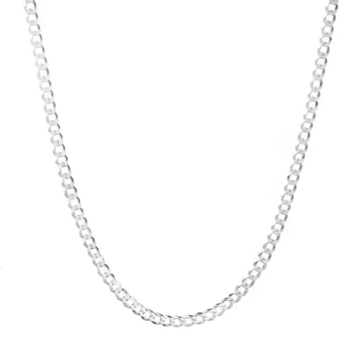 Sterling Silver 5MM Thick Curb Chain Necklace by Donatello Gian