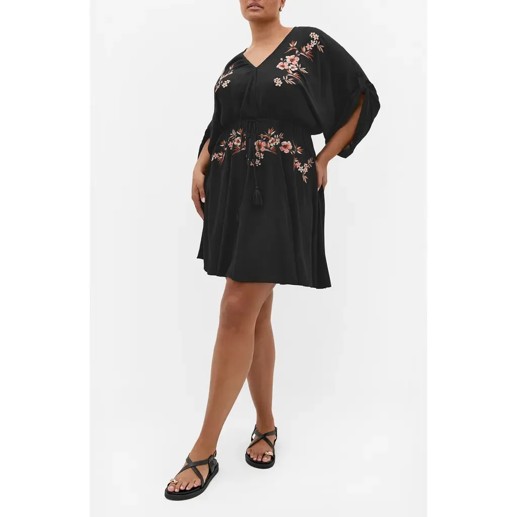 Seville Floral Embroidery Minidress by City Chic