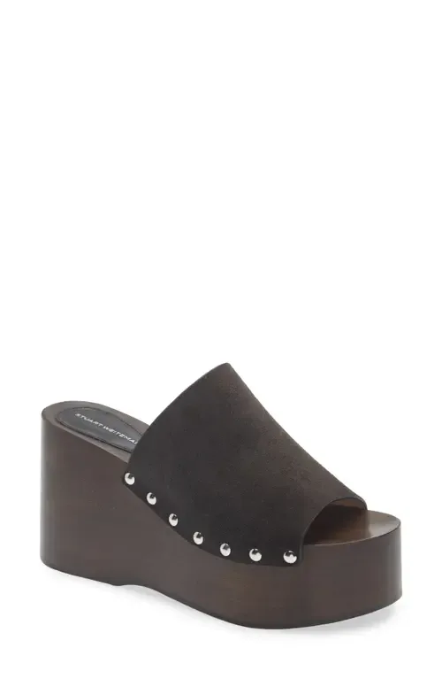 Kate Studded Wedge Platform Slide Sandal by Stuart Weitzman