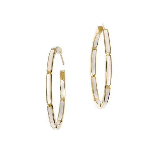 Inside Out Hoop Earring Set in Sterling with 18K Gold Overlay by Jan Leslie