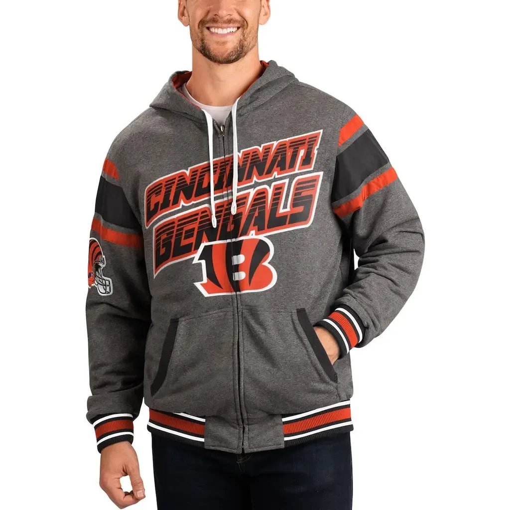 G-III Sports by Carl Banks Cincinnati Bengals Extreme Full Back Reversible Hoodie Full-Zip Jacket by G-III SPORTS BY CARL BANKS