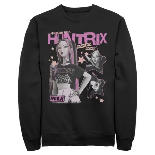 Pop Star Huntrix Mira Long Sleeve Crewneck Sweatshirt by KPop Demon Hunters