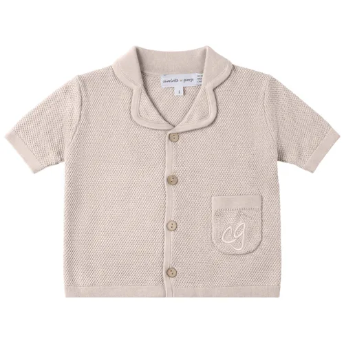 Short Sleeve Knit Shirt Jacket by Charlotte & George