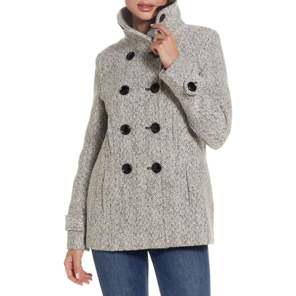 Double Breasted Peacoat by Gallery