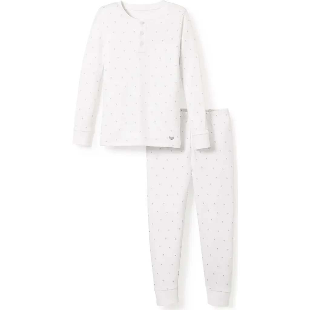 Fitted Two-Piece Cotton Blend Pajamas by Petite Plume