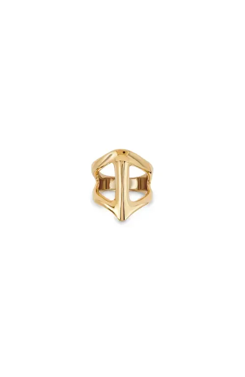 18K Gold-Plated Ring in the Shape of a Manta Ray