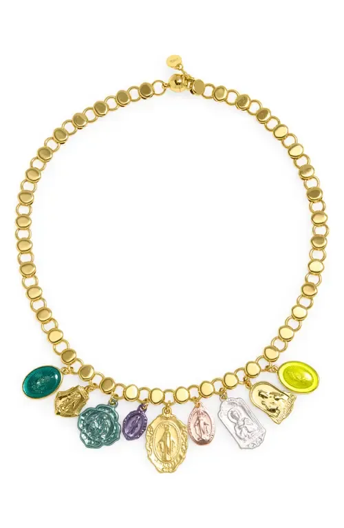 Gilded Icon Charm Necklace by MELANIA CLARA