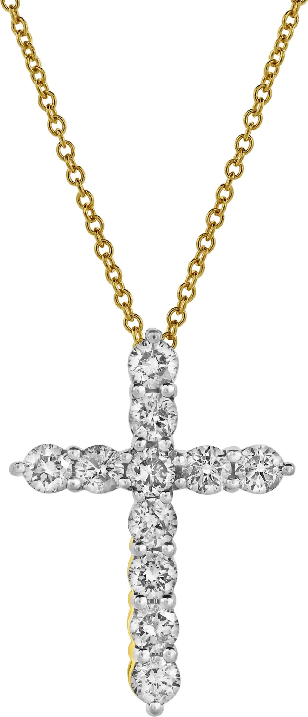 Heavenly Cross Diamond Pendant in 10K Yellow Gold by LuvMyJewelry