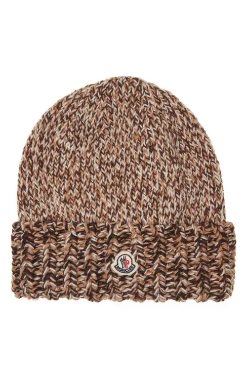 Logo Patch Rib Wool Beanie