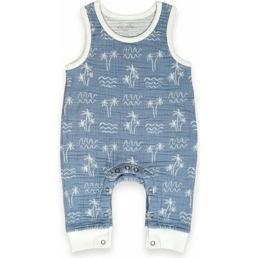 Drew Cotton Tank Romper by Miki Miette