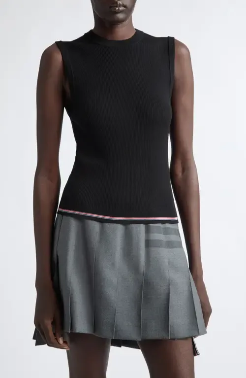 Merino Wool Rib Sweater Vest by Thom Browne