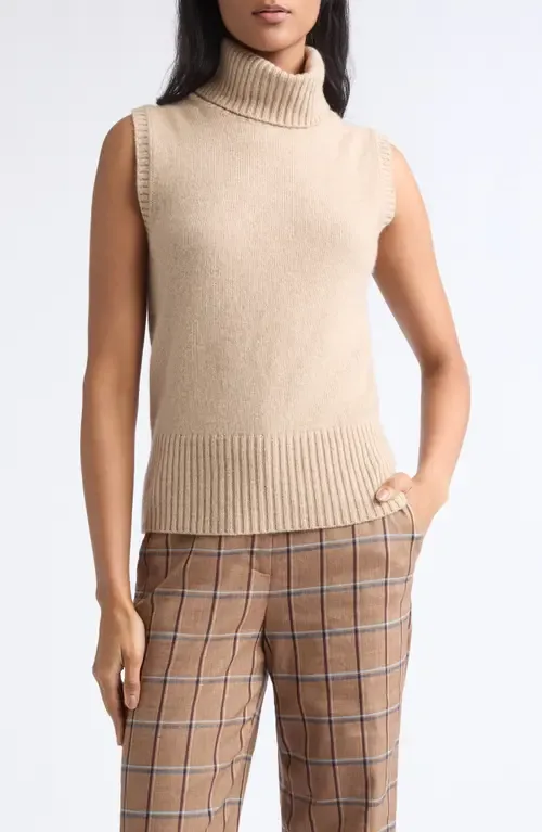 Mazzy Cashmere Sleeveless Sweater by Veronica Beard