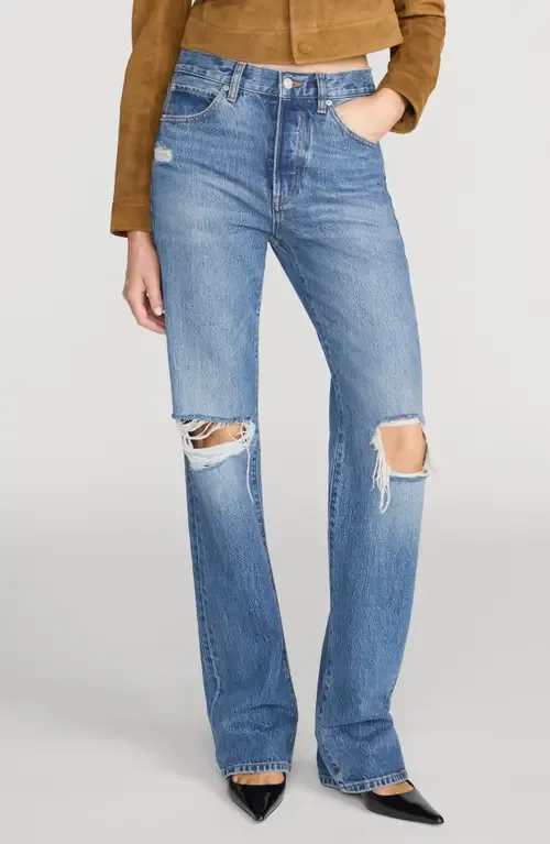 The Vertical High Waist Relaxed Straight Leg Jeans by FRAME