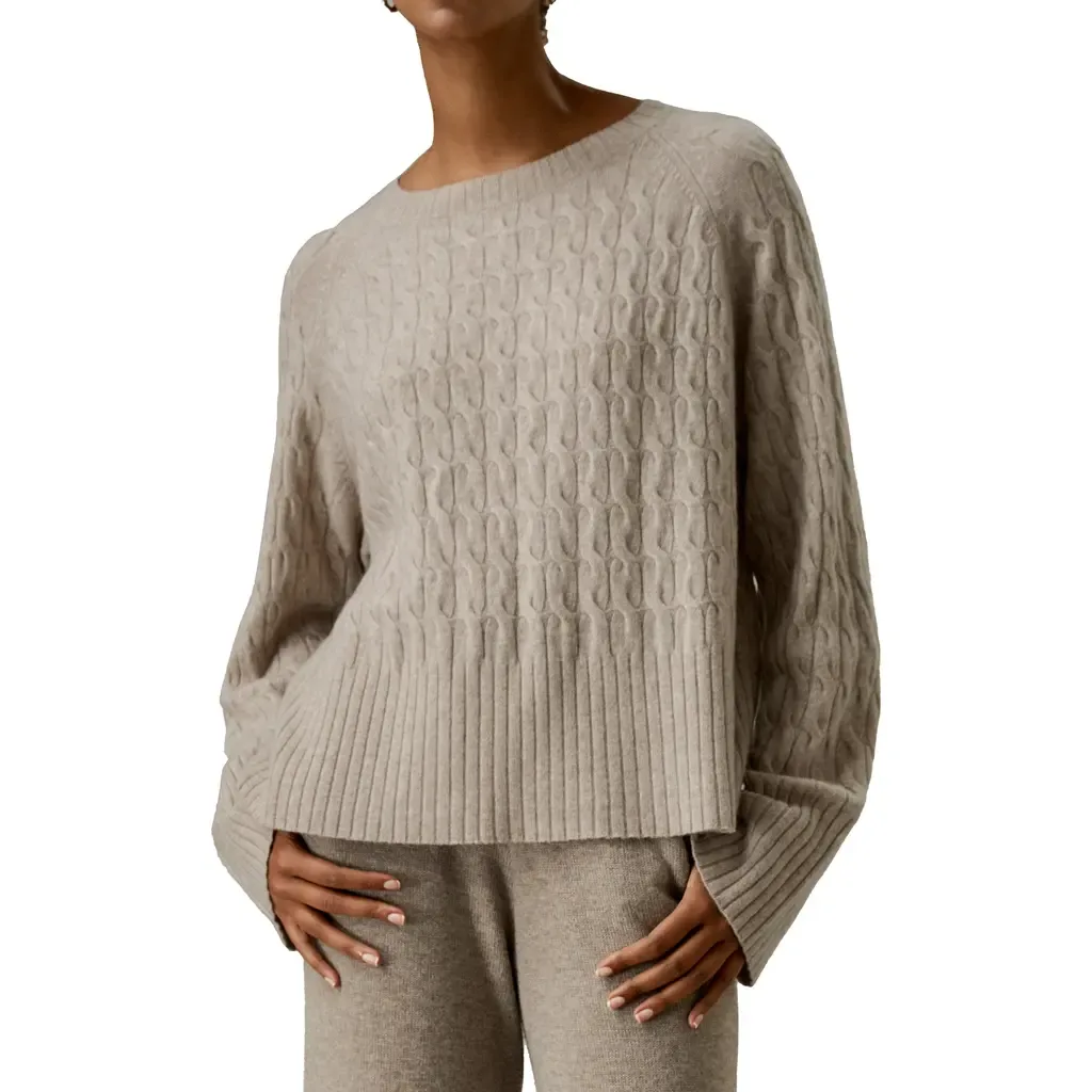 Baby Cashmere Cable-Knit Sweater by Lilysilk
