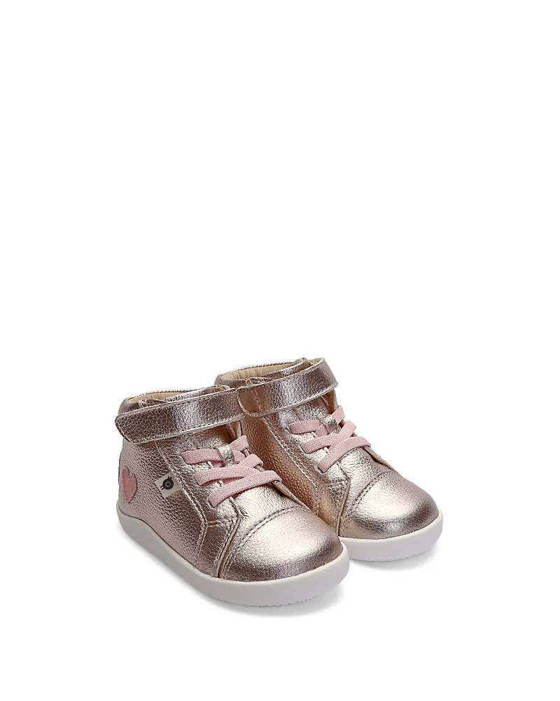 Love Ground Metallic Leather High Top Sneakers by Old Soles