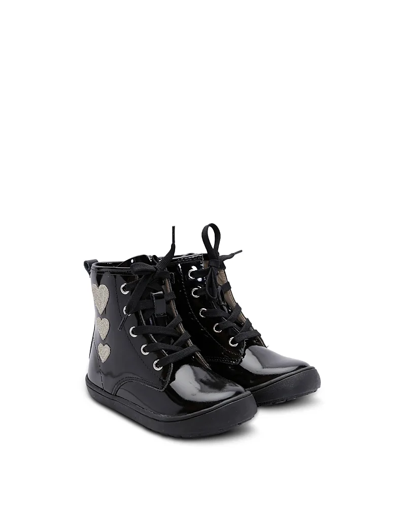 Joy Swag Patent Leather Lace Up Boots by Old Soles