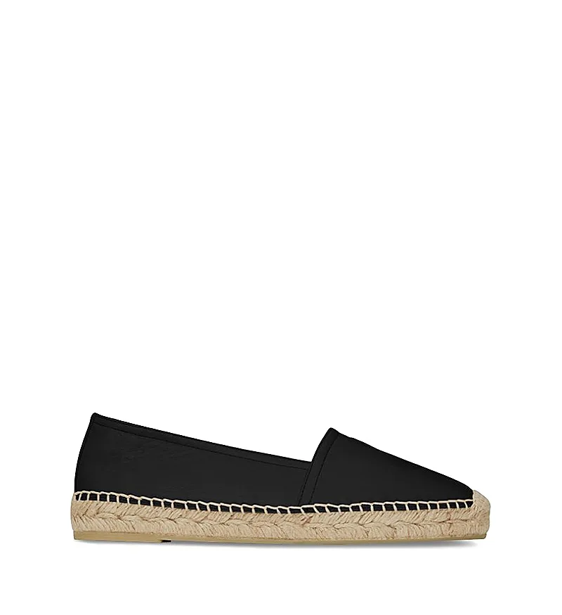 Monogram Flat Espadrilles in Lambskin by Saint Laurent