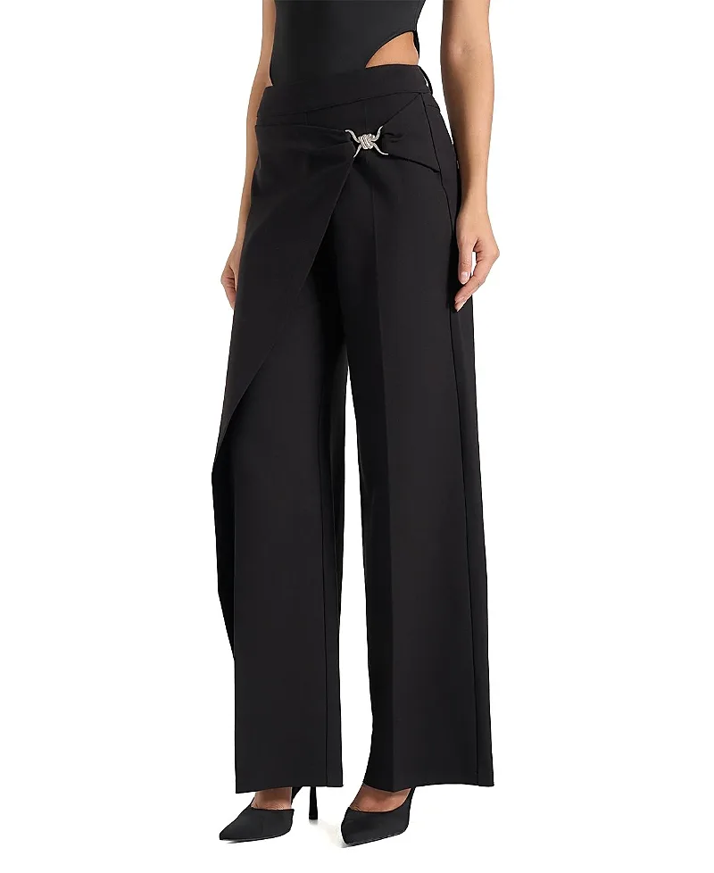 Beryl Wrap Tailored Trousers by Maniere De Voir