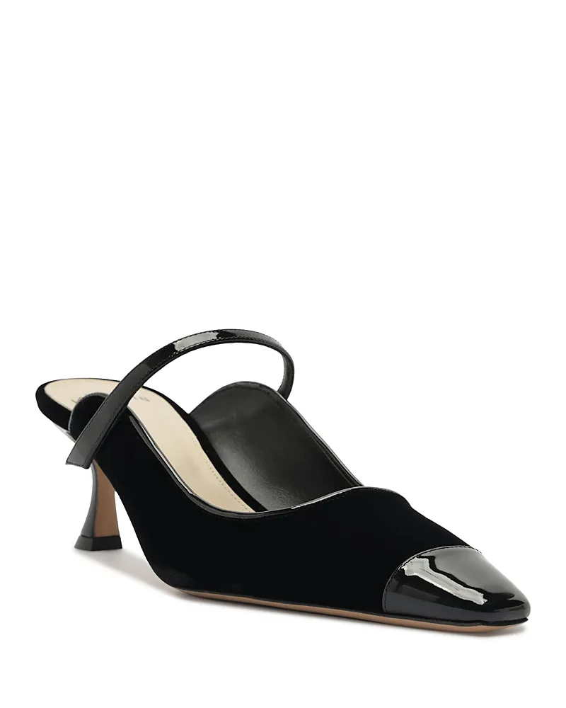 Tita Wave 60 Velvet & Patent Leather Mules by Alexandre Birman
