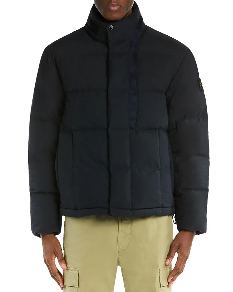Capospalla Stand Collar Logo Patch Puffer Jacket by Stone Island