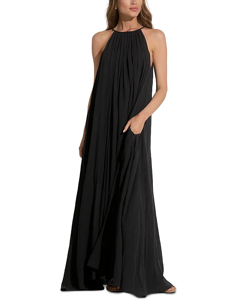 Halter Maxi Swim Cover-Up Dress