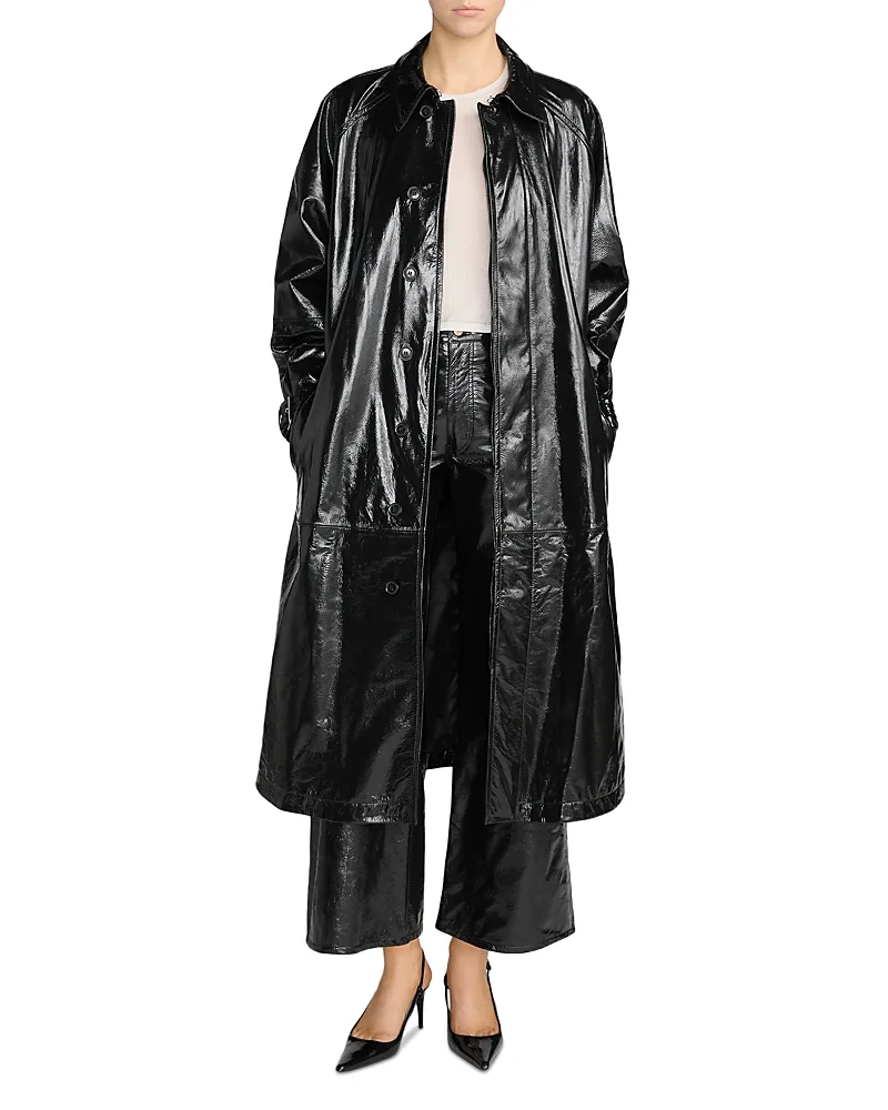 The Patent Leather Mac Coat