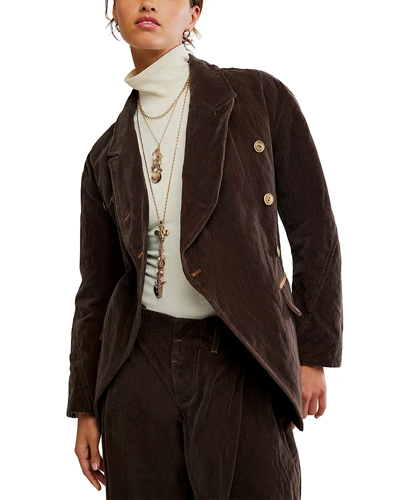 August Cotton Blend Velvet Jacket by Free People