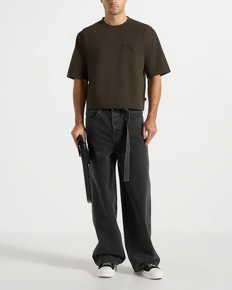 Leon Boxy Cropped Tee by Maniere De Voir