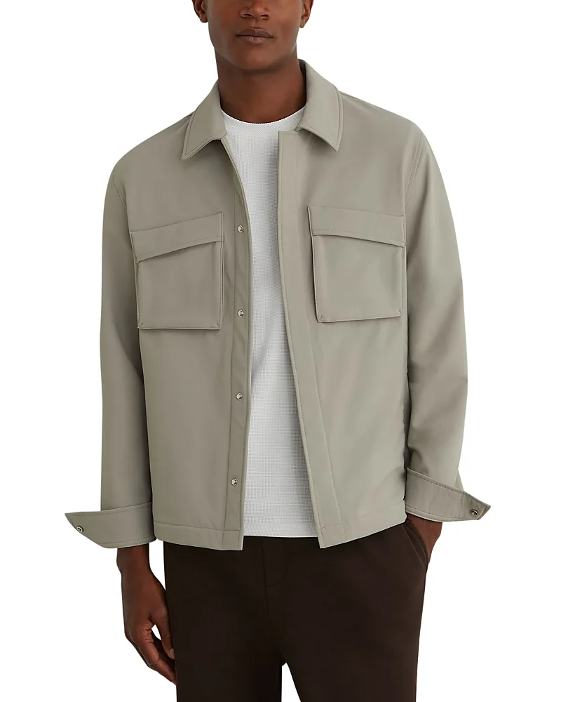 Divide Zip Through Twin Pocket Overshirt by Reiss