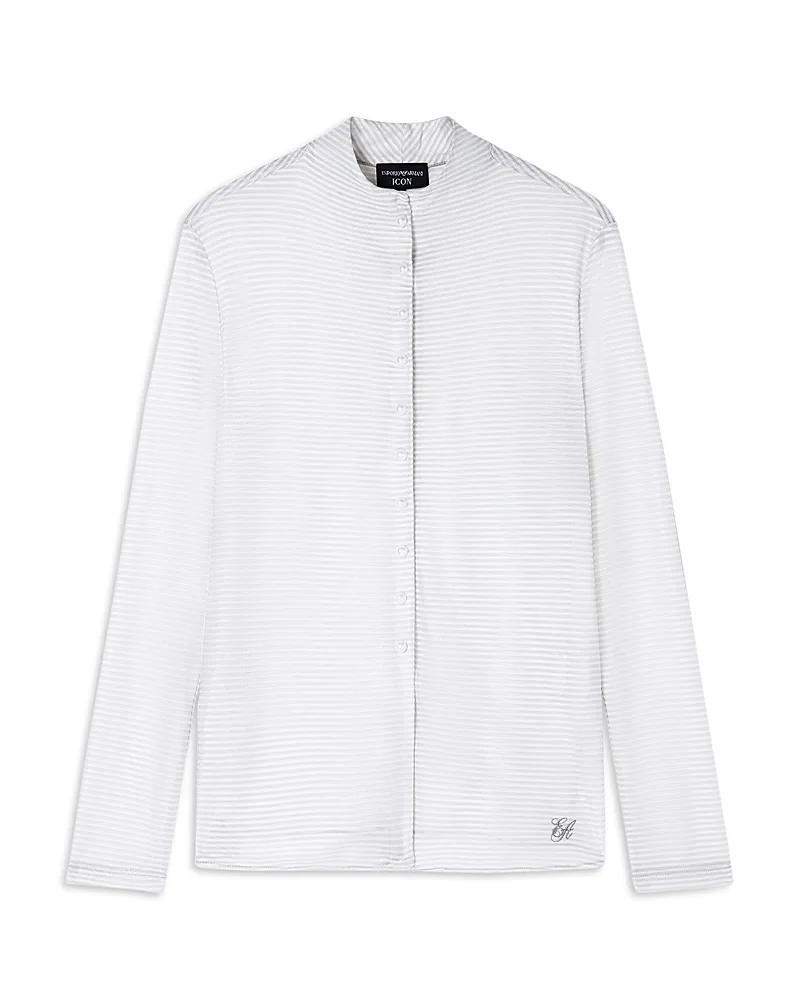Emporio Armani Icon Lightweight Striped Jersey Shirt by Armani