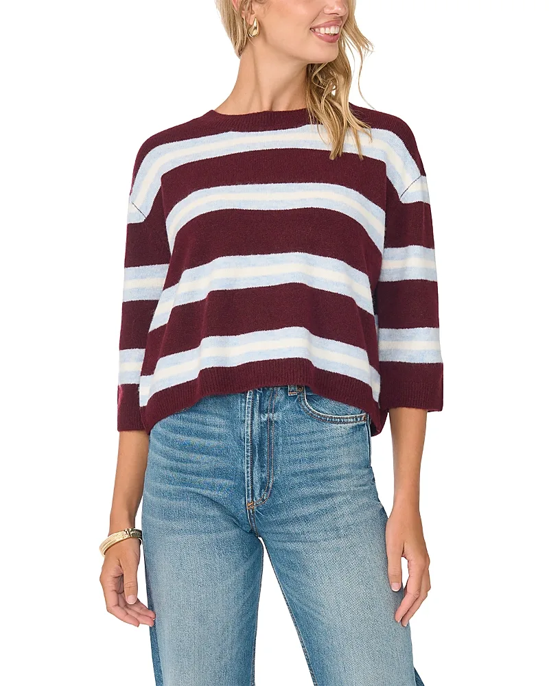 Elbow Sleeve Crewneck Sweater by Vince Camuto