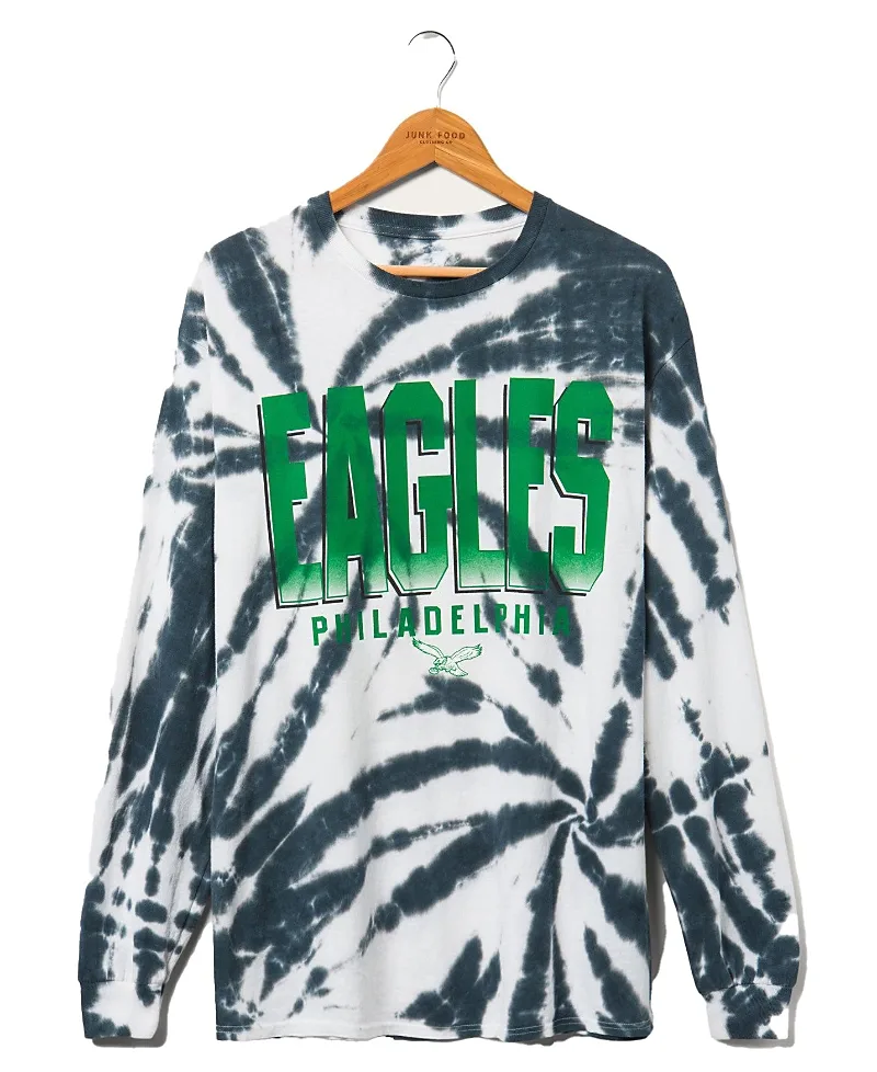 NFL Philadelphia Eagles Game Time Tie Dye Long Sleeve by Junk Food