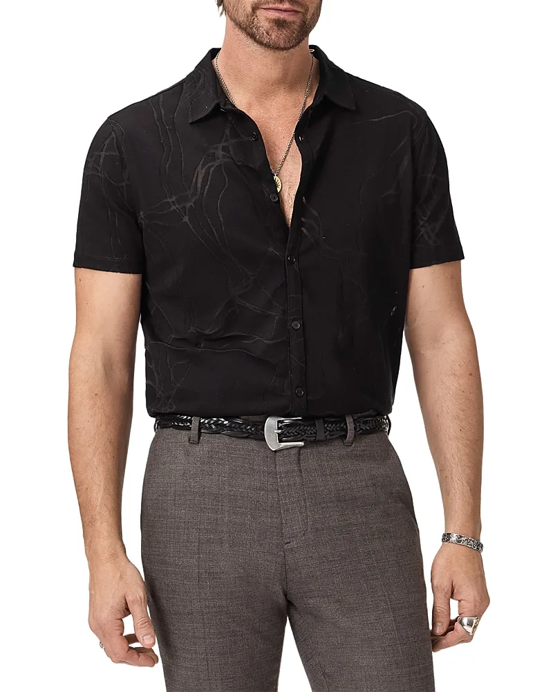 Elio Tangled Burnout Shirt by John Varvatos