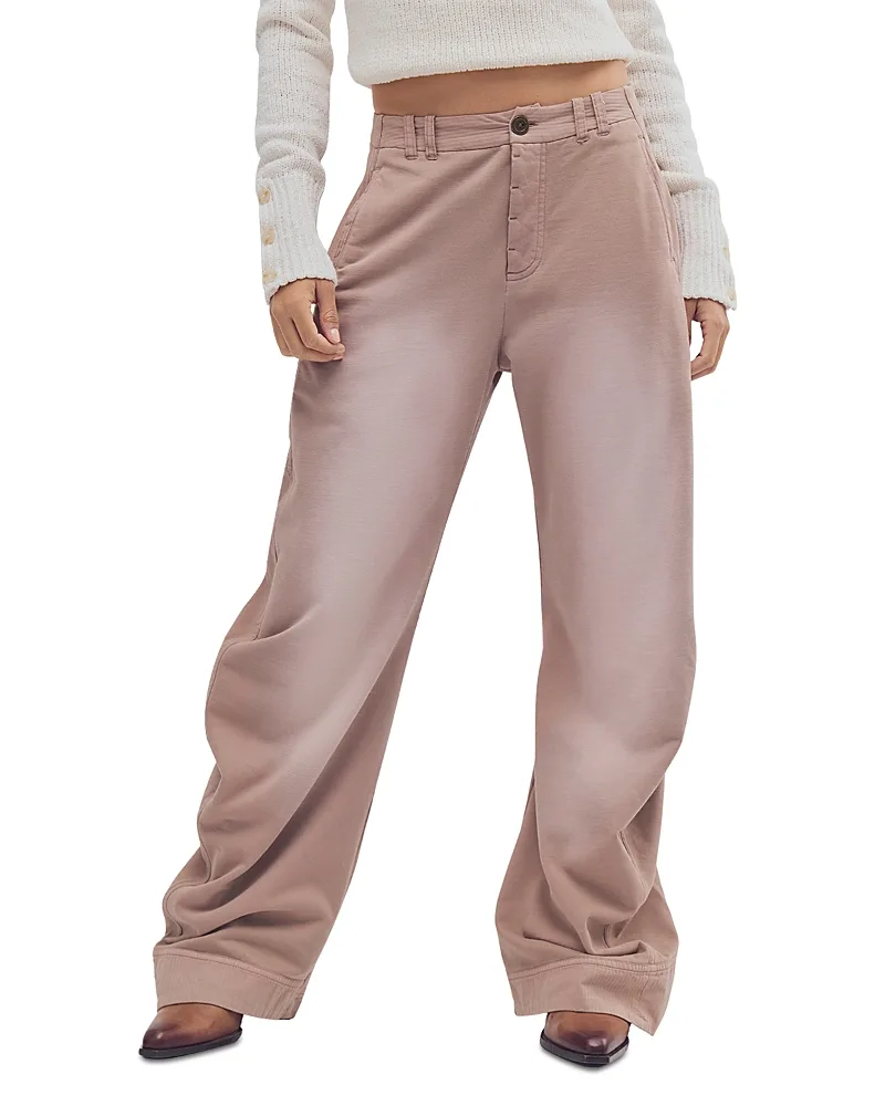 Spotlight Cotton Blend Wide Leg Pants by Free People