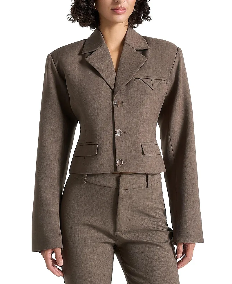Prisca Tailored Cropped Blazer by Maniere De Voir