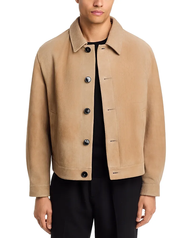 Ligor Leather Button Jacket by Hugo Boss