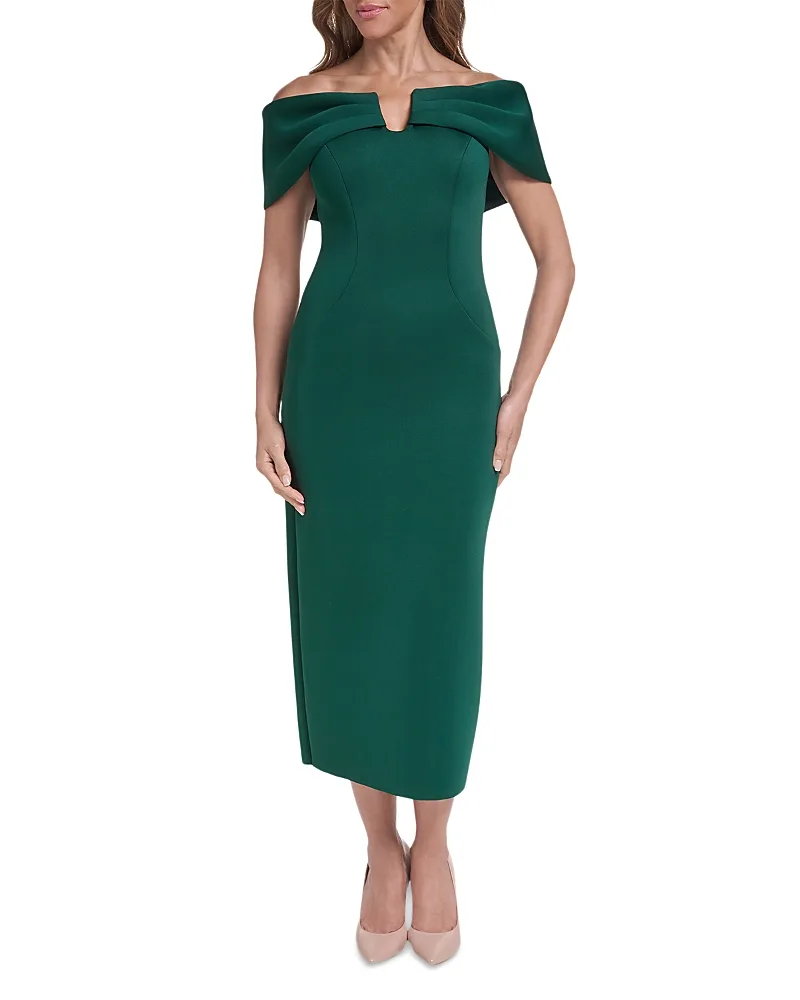 Off-the-Shoulder Fitted Dress by Eliza J