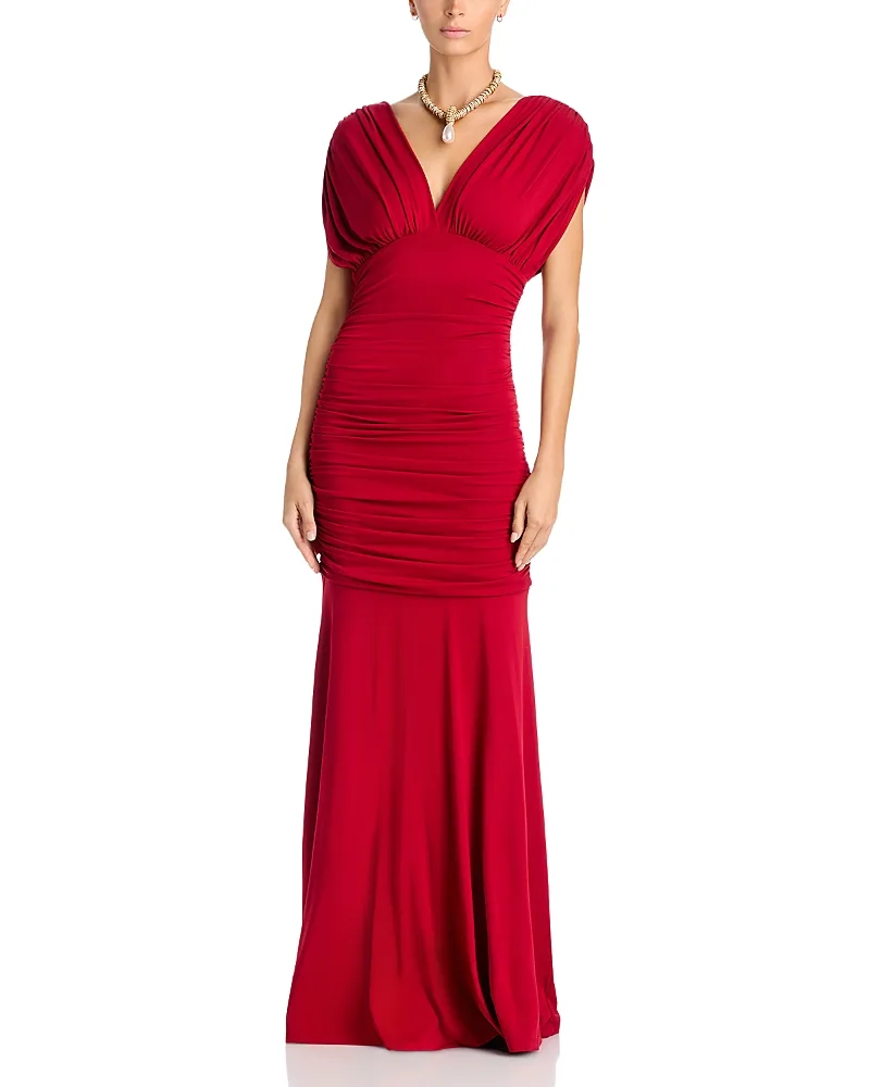 Norvelle Draped Jersey Gown by Simkhai