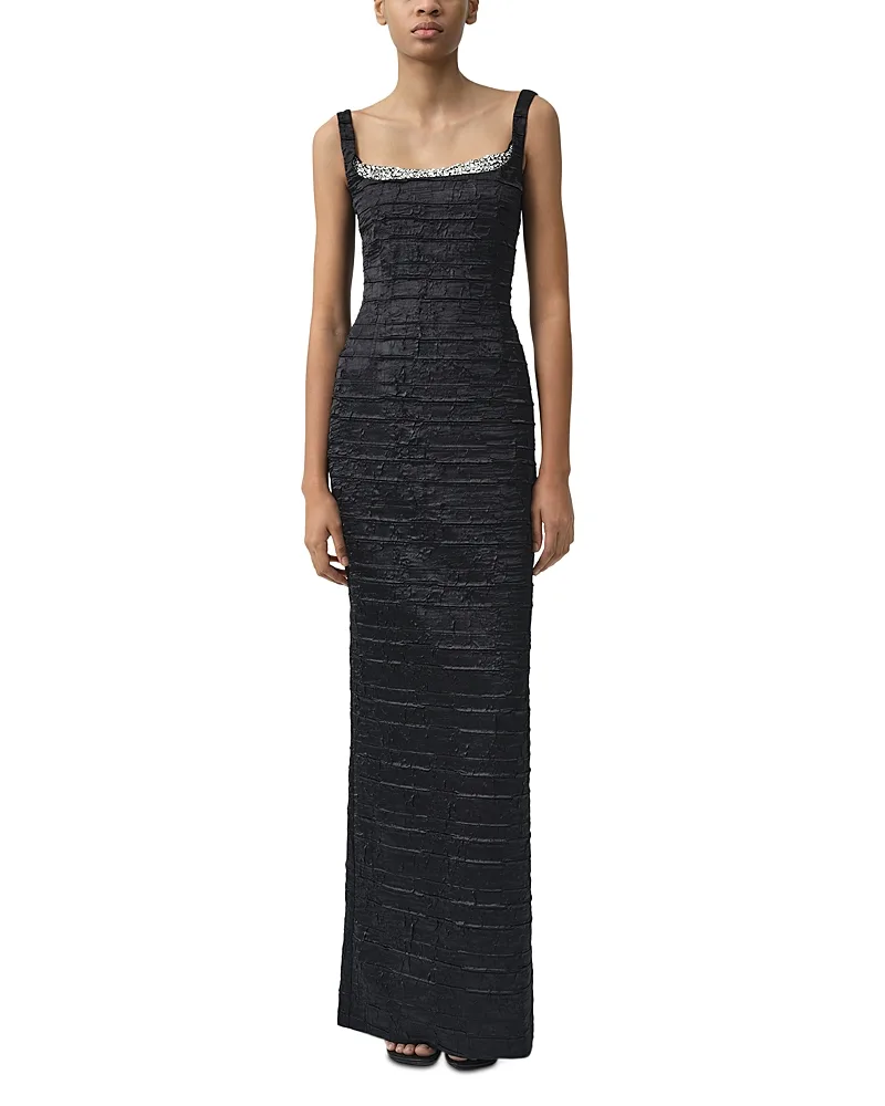 Martina Embellished Satin Gown by Simkhai