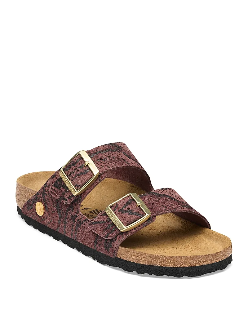 Arizona Snake Print Suede Sandals by Birkenstock