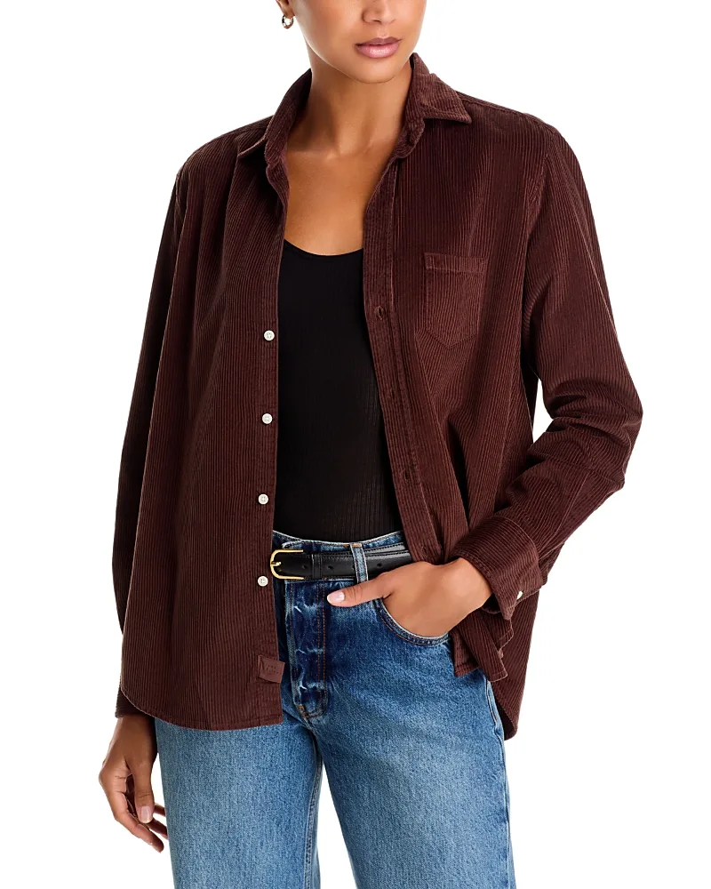 Cotton Printed Relaxed Button Up Shirt by Frank & Eileen
