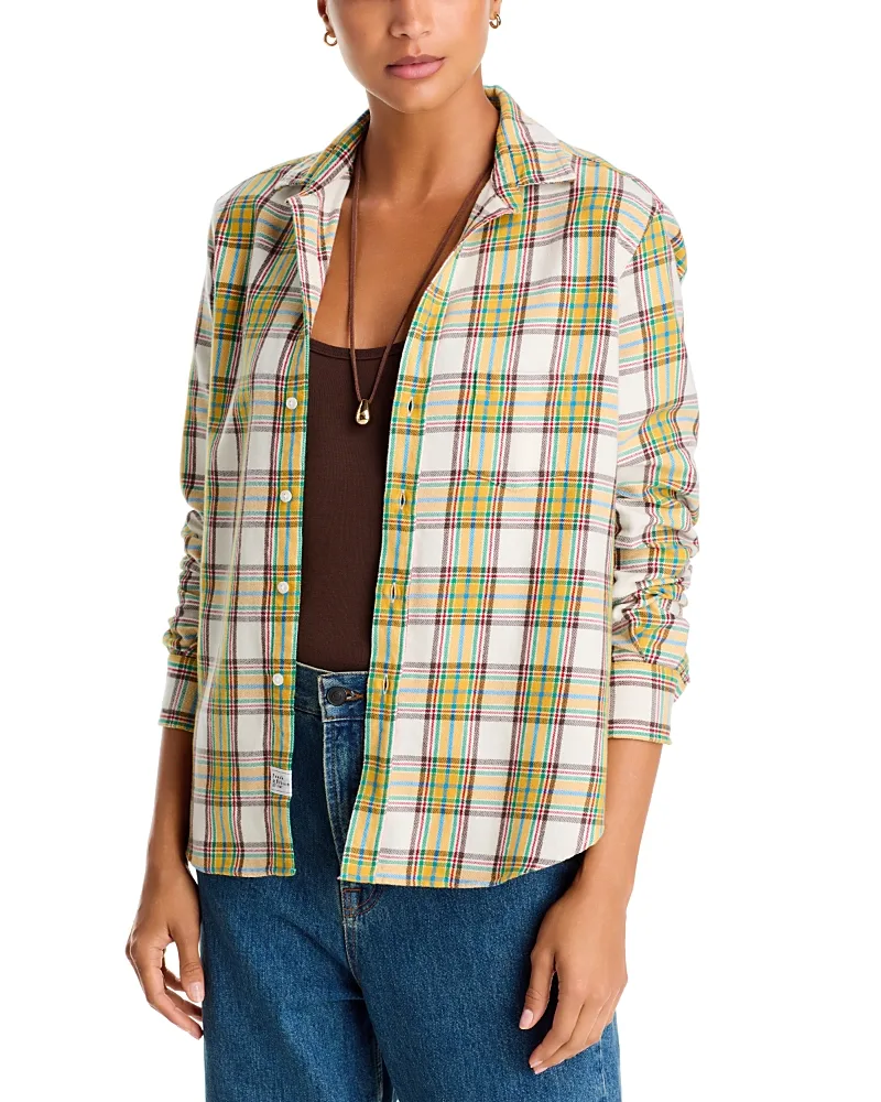 Cotton Printed Relaxed Button Up Shirt by Frank & Eileen