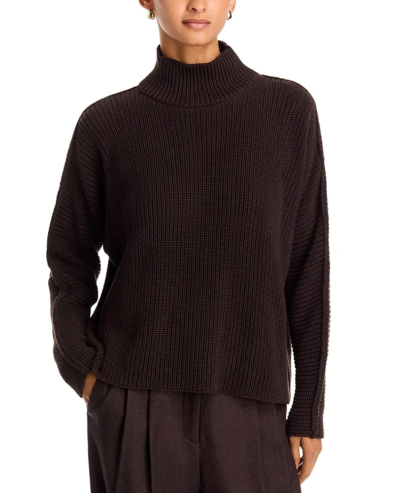Montecito Cotton Turtleneck Sweater by Frank & Eileen