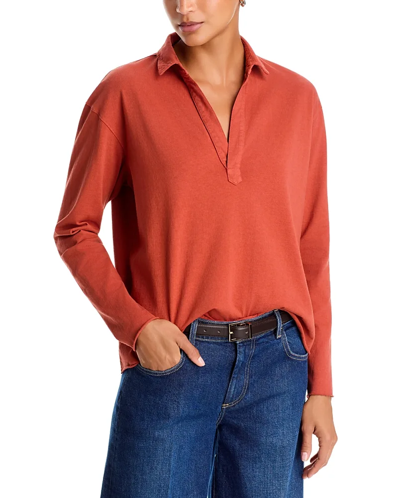 Patrick Cotton Collared Sweatshirt by Frank & Eileen