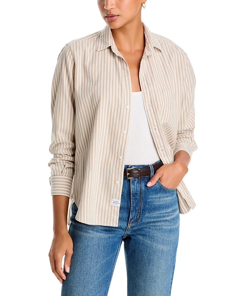 Cotton Printed Relaxed Button Up Shirt by Frank & Eileen