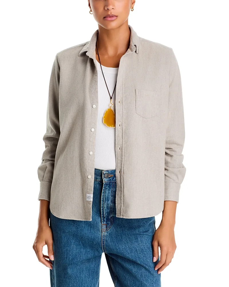 Cotton Printed Relaxed Button Up Shirt by Frank & Eileen
