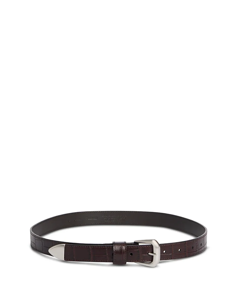 Vintage Western Croc Embossed Leather Belt by Madewell