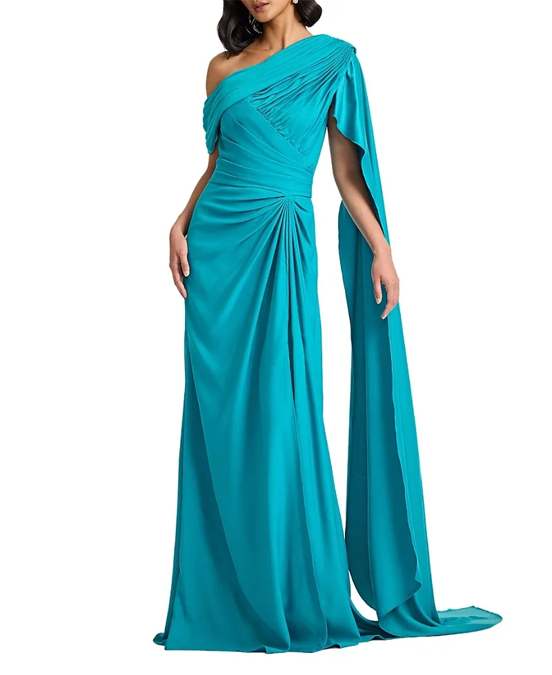 Ember Cape Sleeve Gown by Tadashi