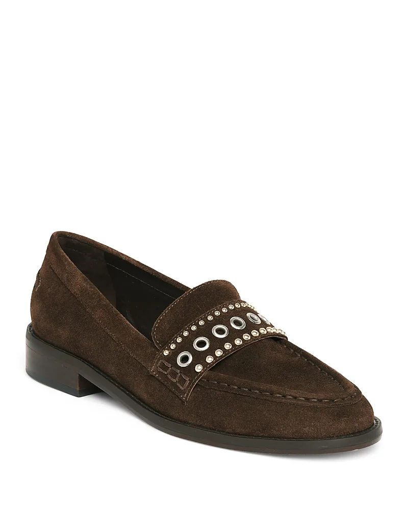 Gretta Suede Mixed Hardware Loafers